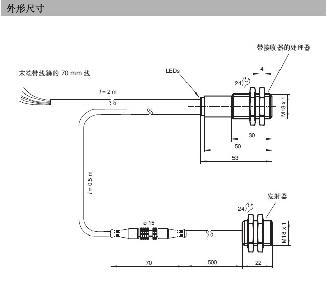 倍加福超聲波雙張傳感器外觀尺寸: 倍加福超聲波雙張傳感器外觀尺寸:
